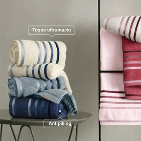 Kit + 3 Toalhas Banhão + 3 Toalhas de Rosto Extra