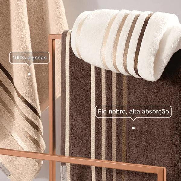 Kit + 3 Toalhas Banhão + 3 Toalhas de Rosto Extra