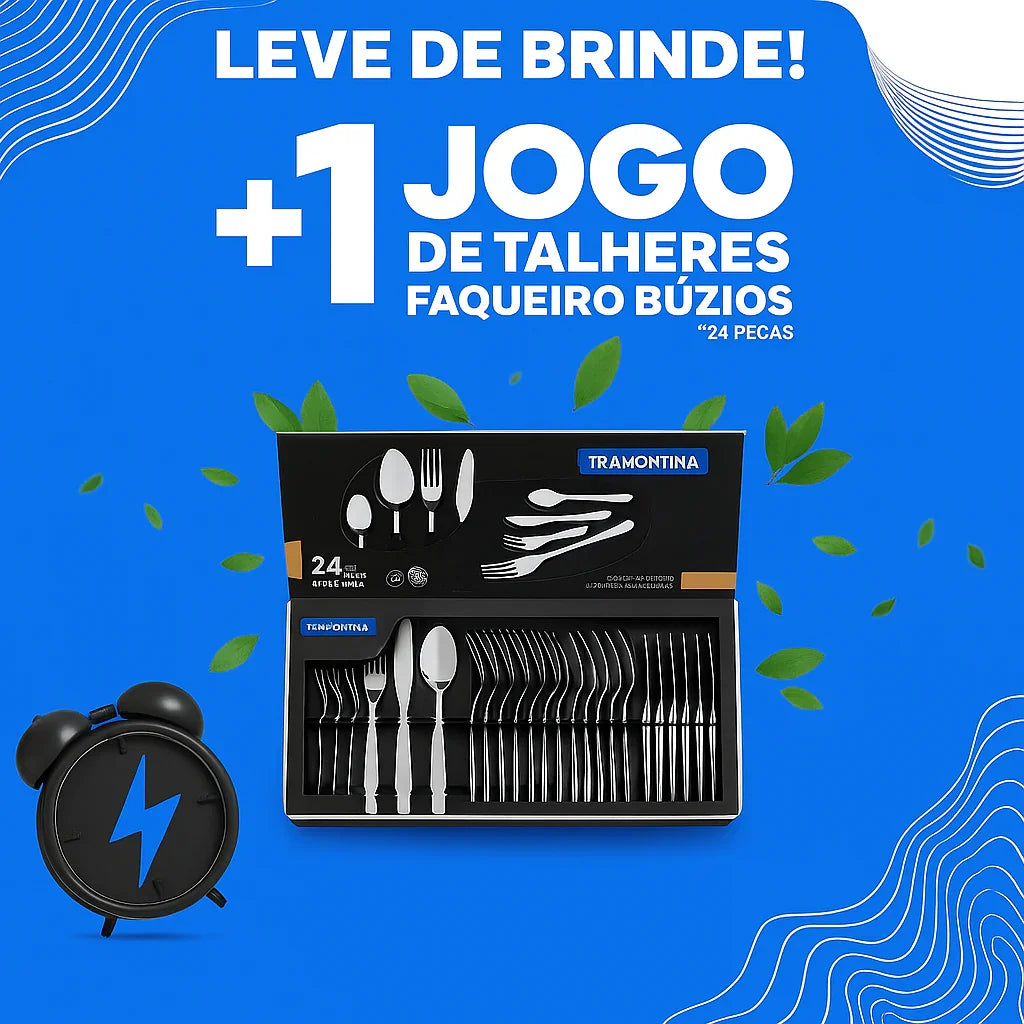 Faqueiro Búzios Tramontina 24 Peças - Portátil e Elegante (LEVE 2 E ECONOMIZE)